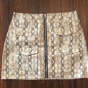 Mini snake skin skirt